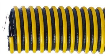 Mangueira Kanaflex ECHO5100: Borracha Preta Com Espiral Em PVC Amarelo